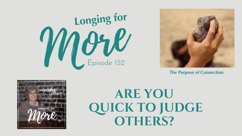 Banner for podcast episode 152 on judging others
