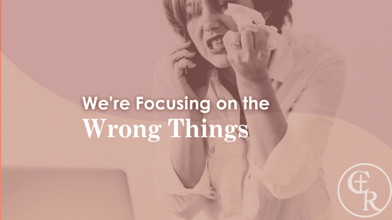 picture of frustrated woman - focused on the wrong things